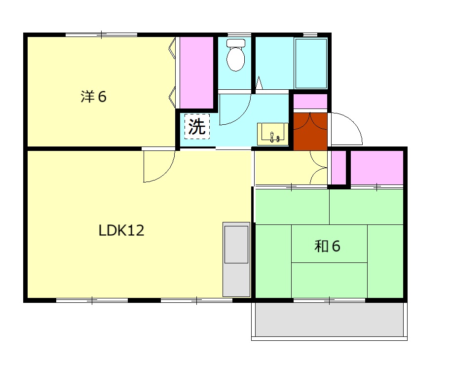 コーポエイトAの間取り