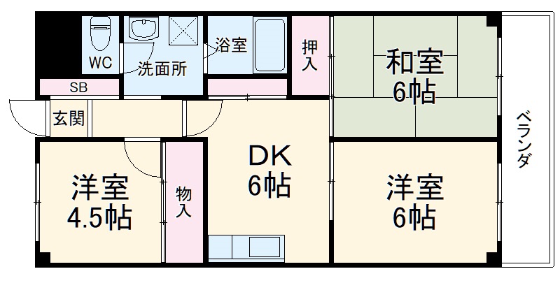 上野マンションの間取り
