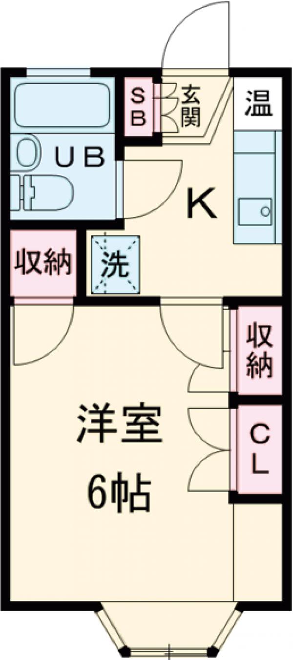 メゾン大野Ⅲ・101号室の間取り