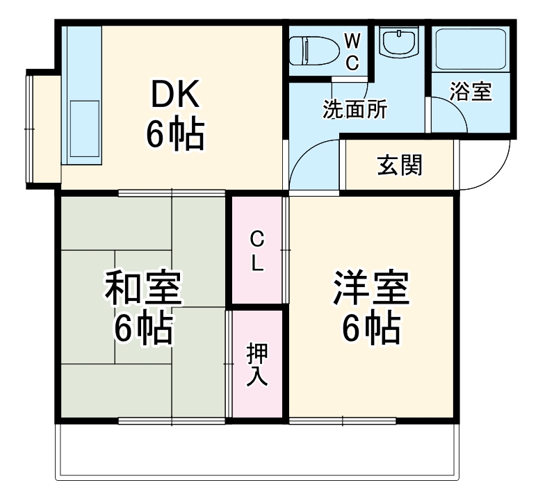 茂福荘の間取り