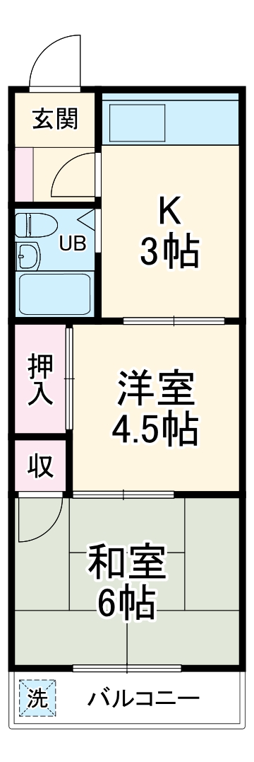 扇マンションの間取り
