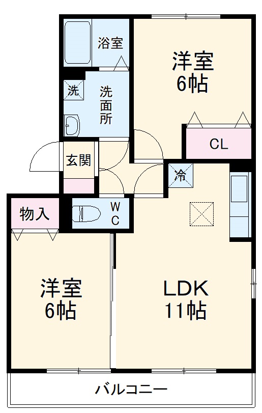 ラフォーレ上ノ台　Ｃの間取り