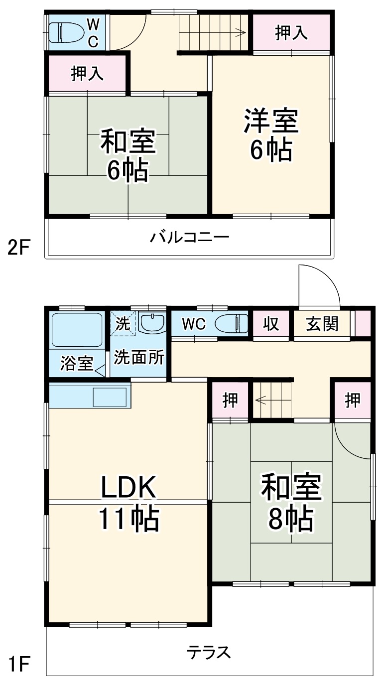 稲垣様貸家Ⅲの間取り