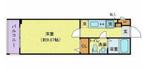プレール・ドゥーク東中野の間取り