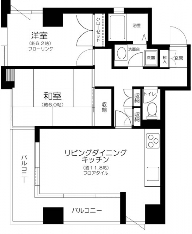オリンピアトーホーの間取り