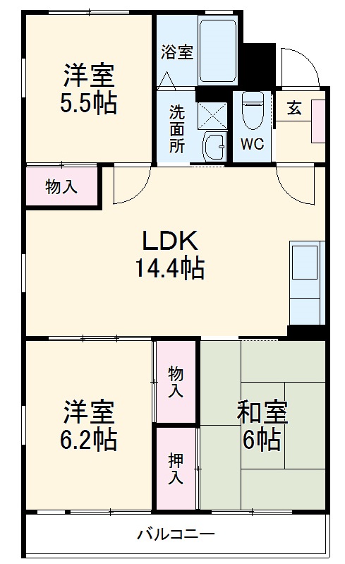 ステイウィズKの間取り