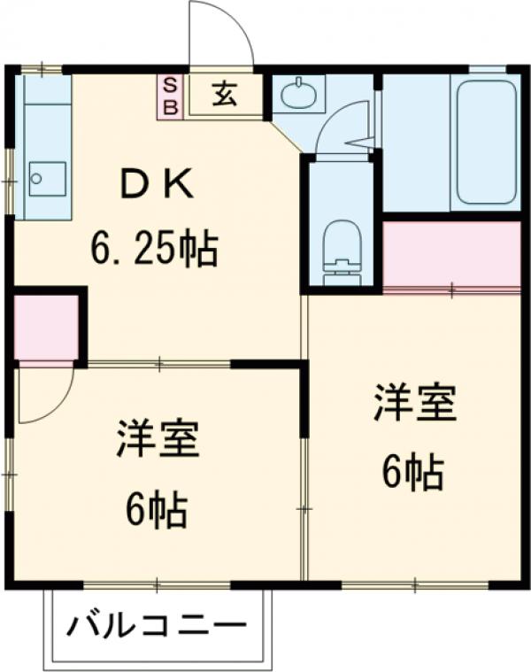 アルモニーBの間取り