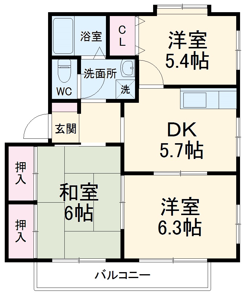 ドミール城山Ⅲの間取り