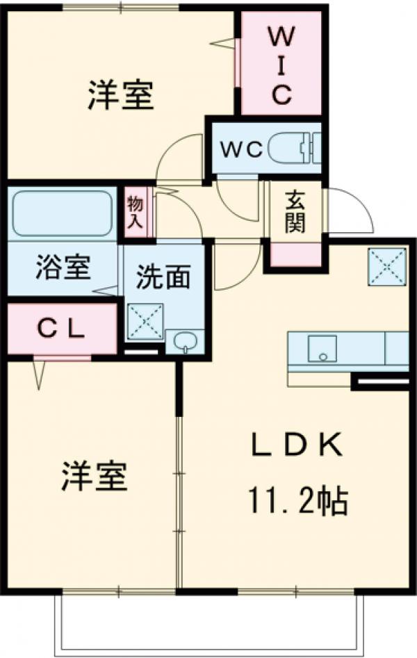 ル・レーブ A棟の間取り