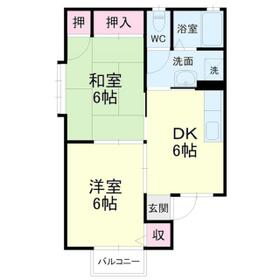 セジュール中村Bの間取り