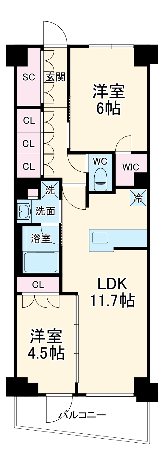グランカーサ溝の口の間取り