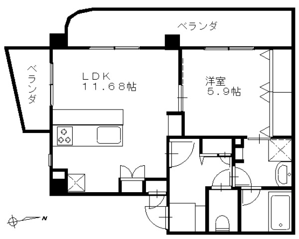オアシスC棟の間取り