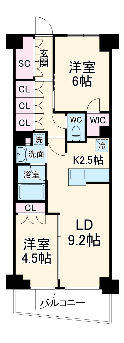 グランカーサ溝の口の間取り