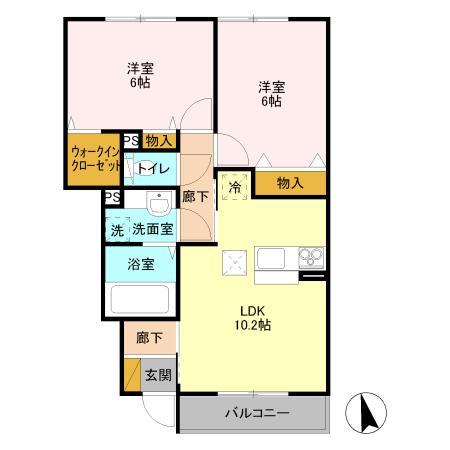 エクセルハイムヤマセイの間取り