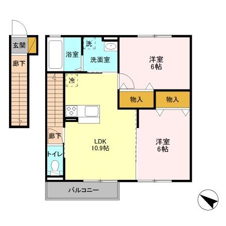 ラヴィラントさしま Bの間取り