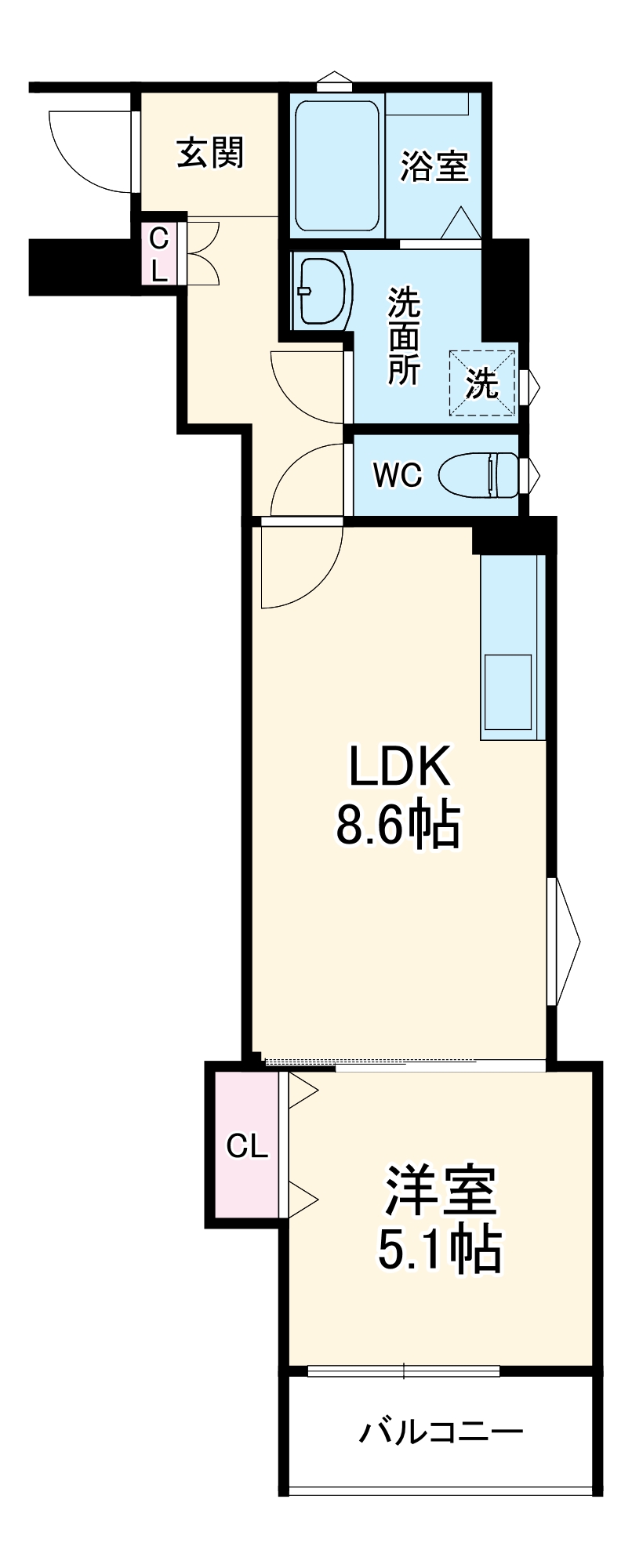 ピレーネ諸口の間取り