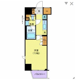 若松町の完工年月(2018年3月)築の賃貸マンションの間取り