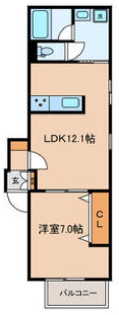 Dear court Akabane・402号室の間取り