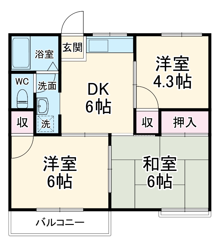 コーポちとせの間取り