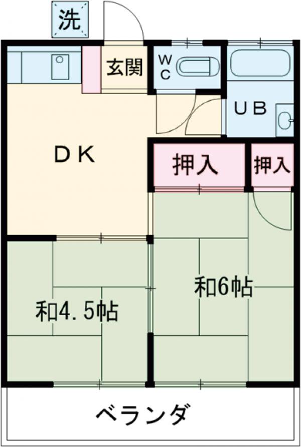 コーポ柳の間取り