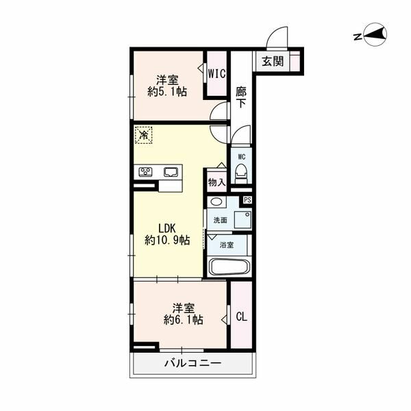 D-room名駅F棟の間取り