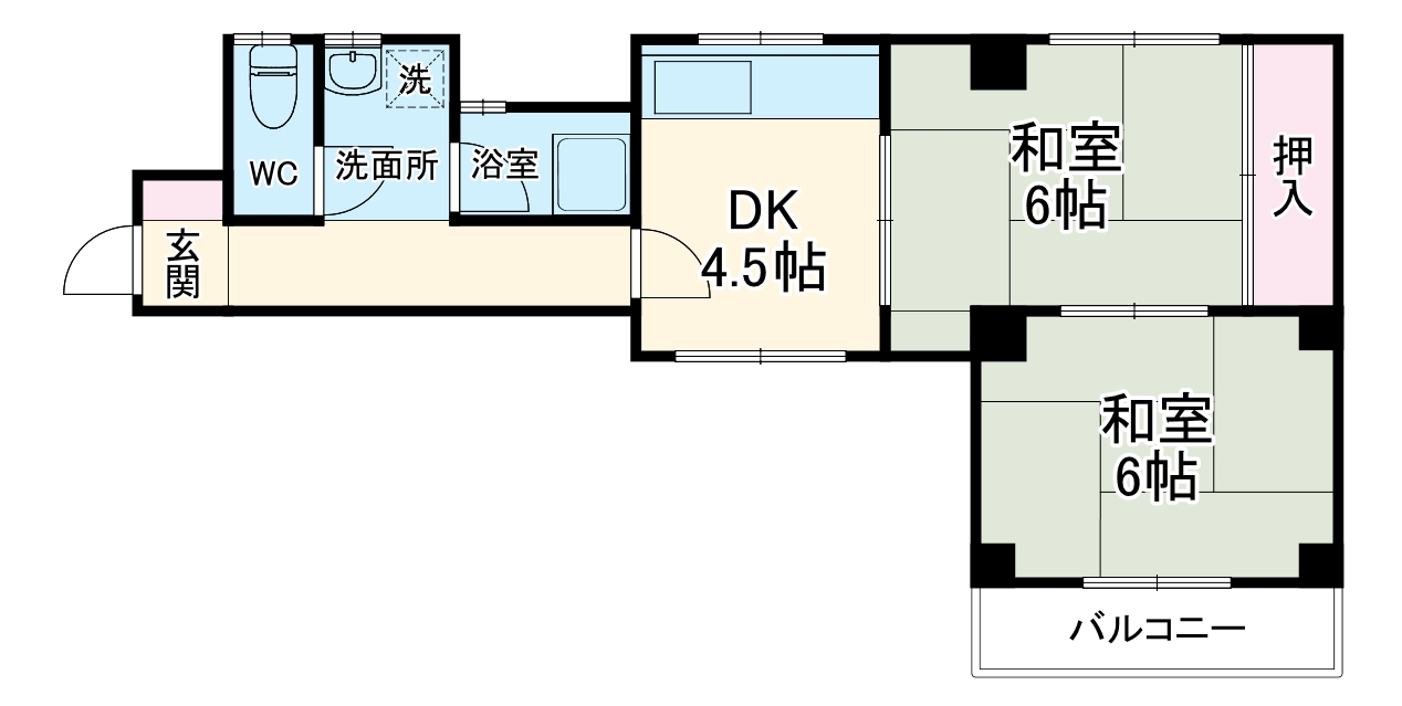 松葉第一マンションの間取り