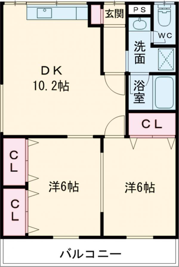 わかばハイツAの間取り