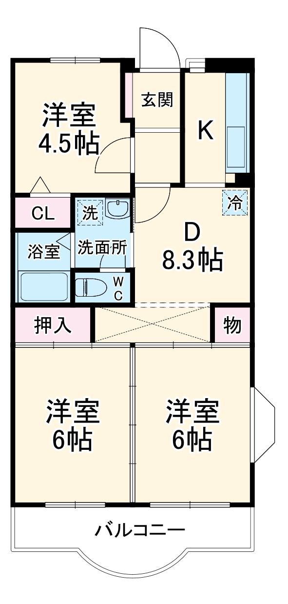 クレセールKの間取り