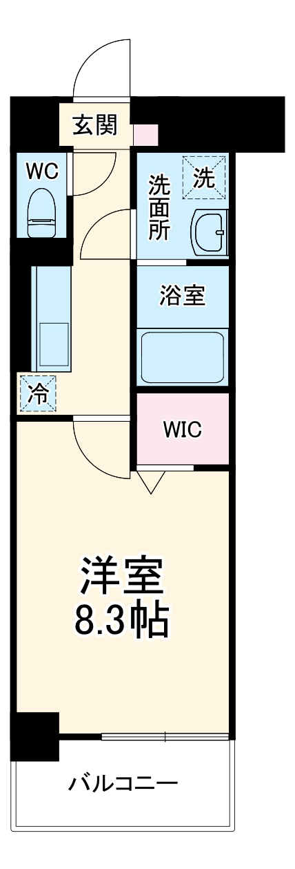Abbey Studioの間取り