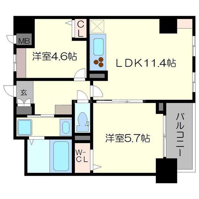 Deux Serenite(ドゥセレニテ)の間取り