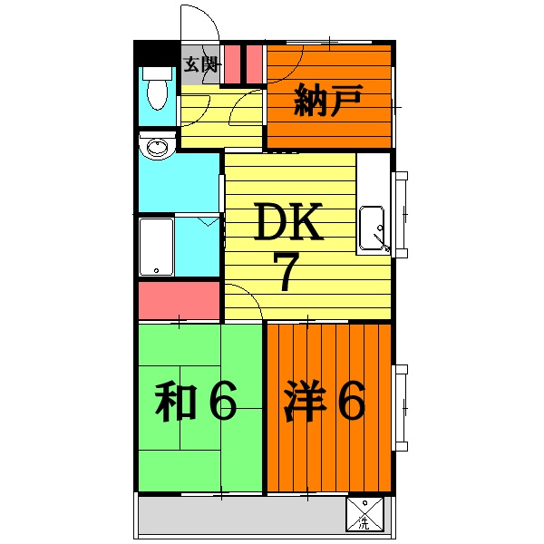 オオツキアパートの間取り
