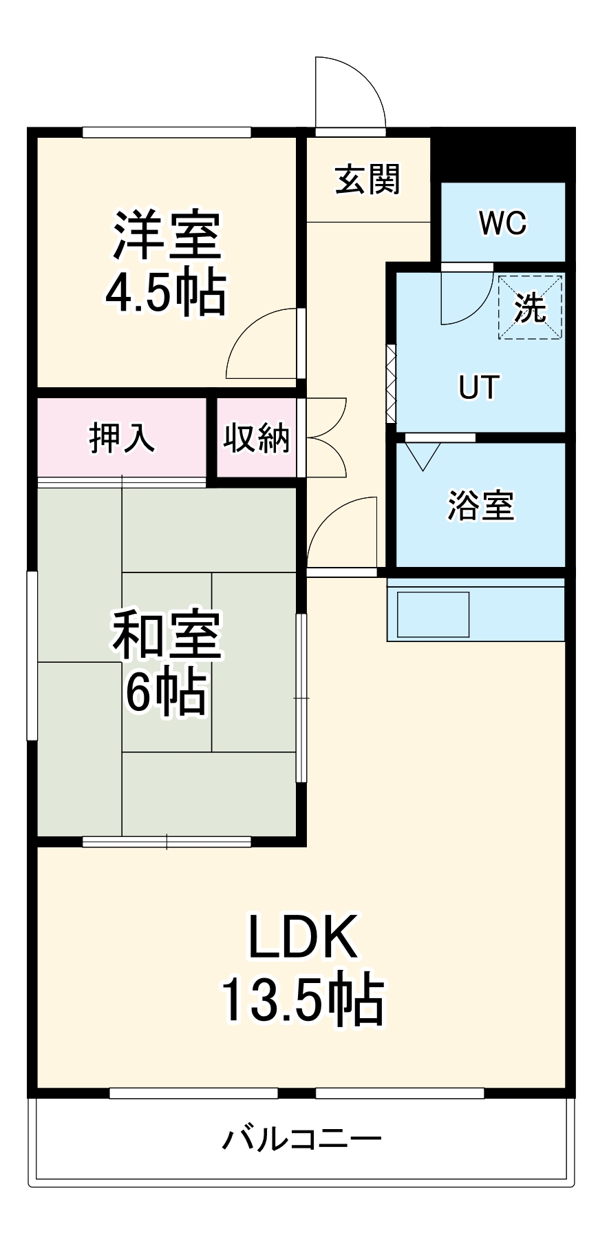 ハイツ花水木・203号室の間取り