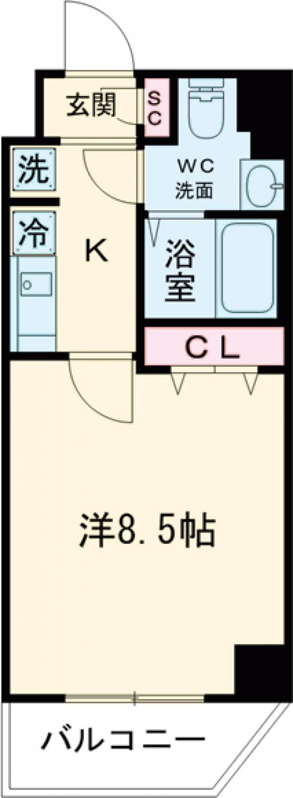 青戸の完工年月(2023年8月)築の賃貸マンションの間取り