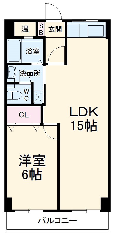 川野レジデンス・102号室の間取り
