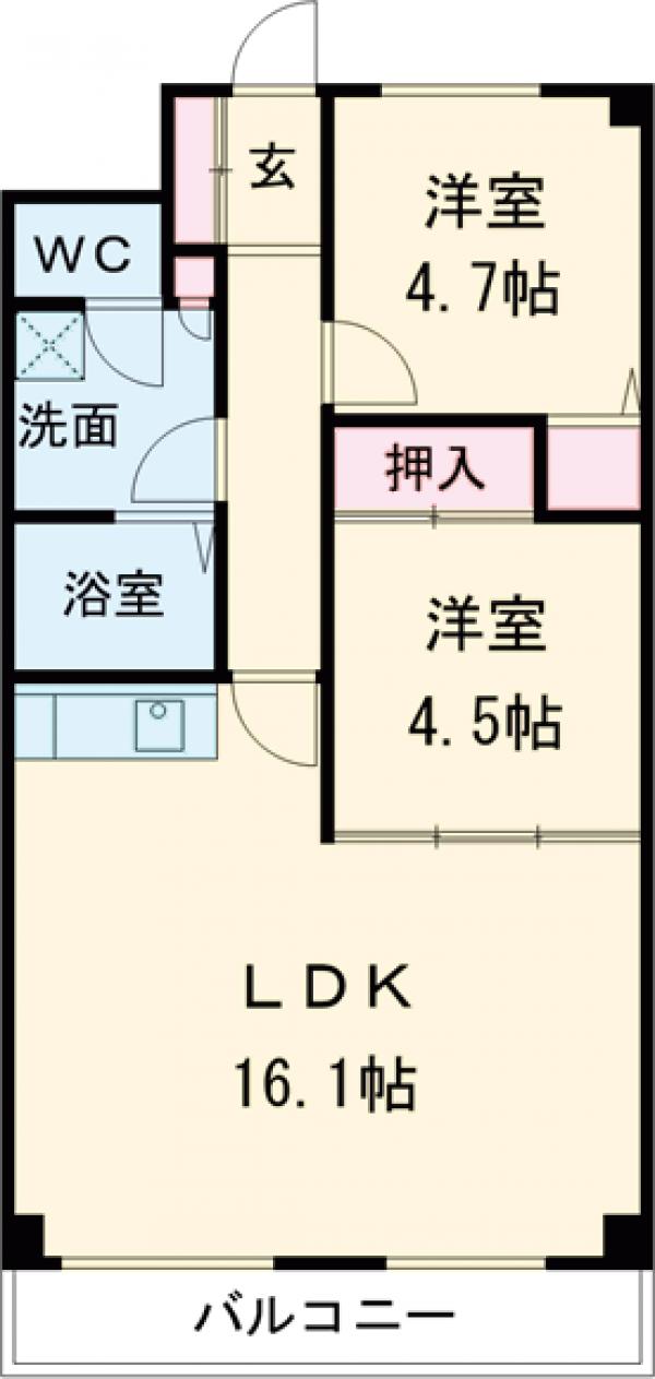 マンション桜の間取り