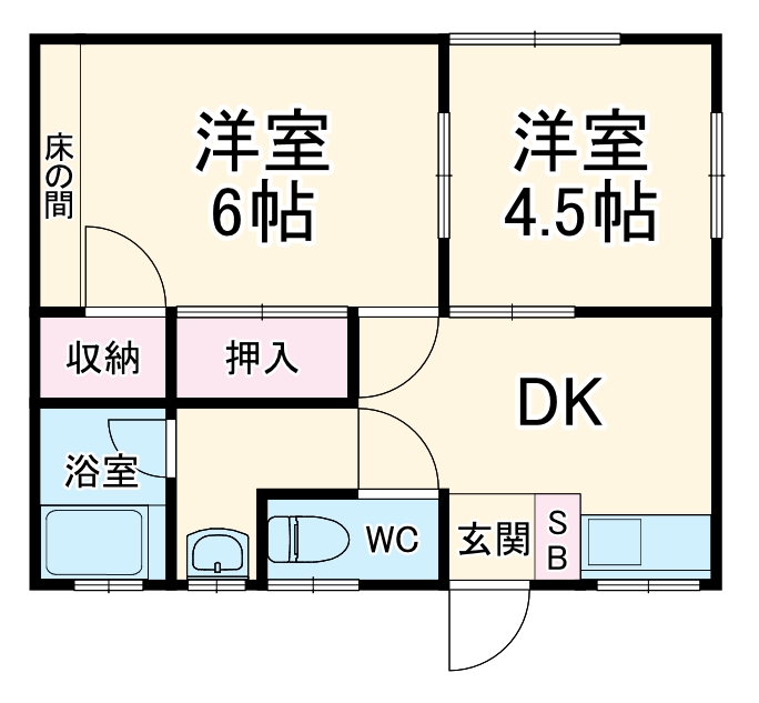 コーポはつの間取り
