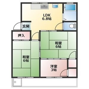 佃マンション B棟の間取り