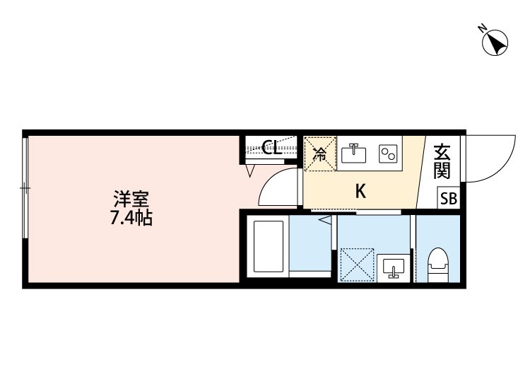 k1 apartmentsの間取り