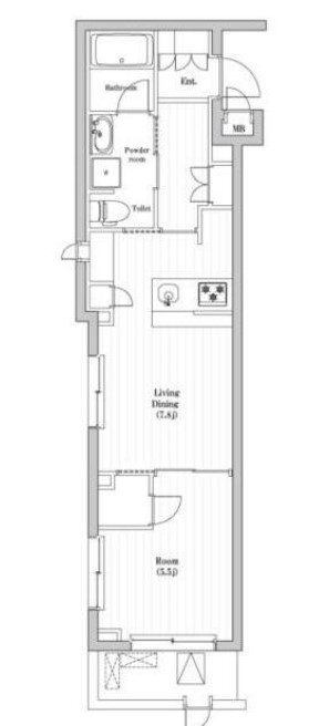 レジデンス東中野ガーデンの間取り