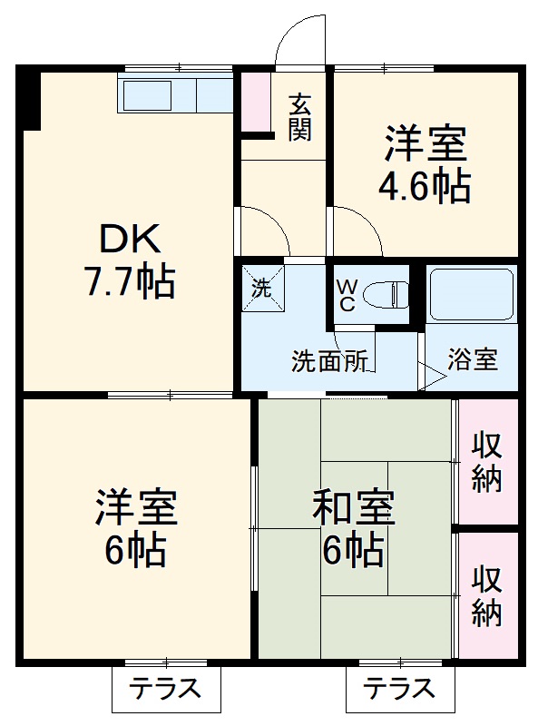 ジュネスハイムAの間取り