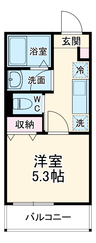 三ケ月の完工年月(2023年8月)築の賃貸アパートの間取り