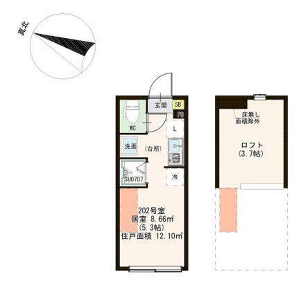 ソレイユテラス東十条の間取り