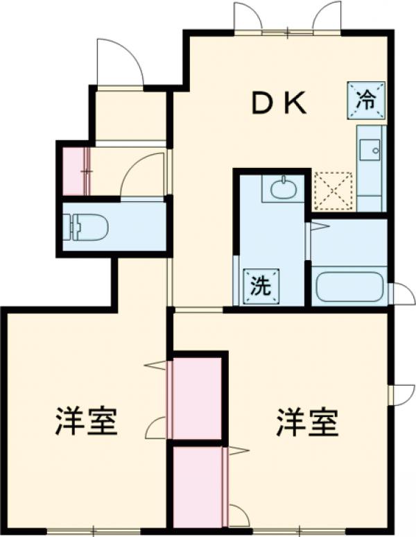 メルベーユF棟の間取り