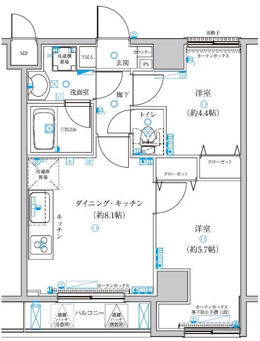 グランフォース西新井アヴェニール・704号室の間取り