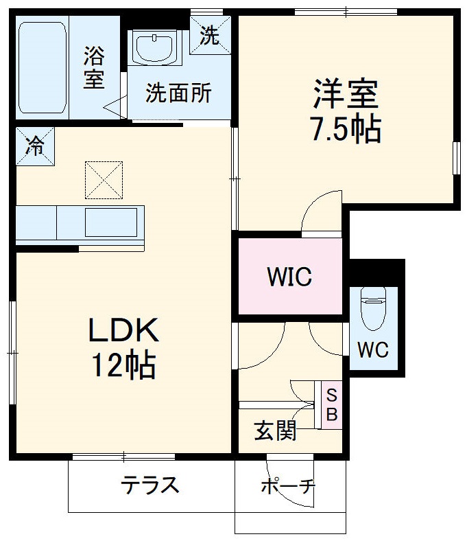 Crest Gardenの間取り