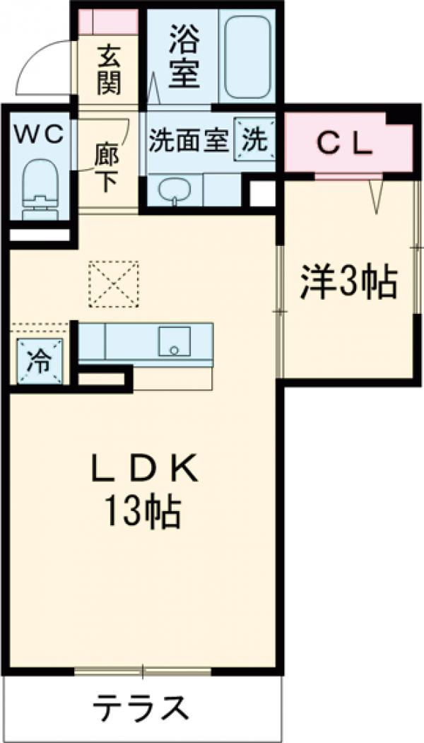 ソレイユ調布の間取り