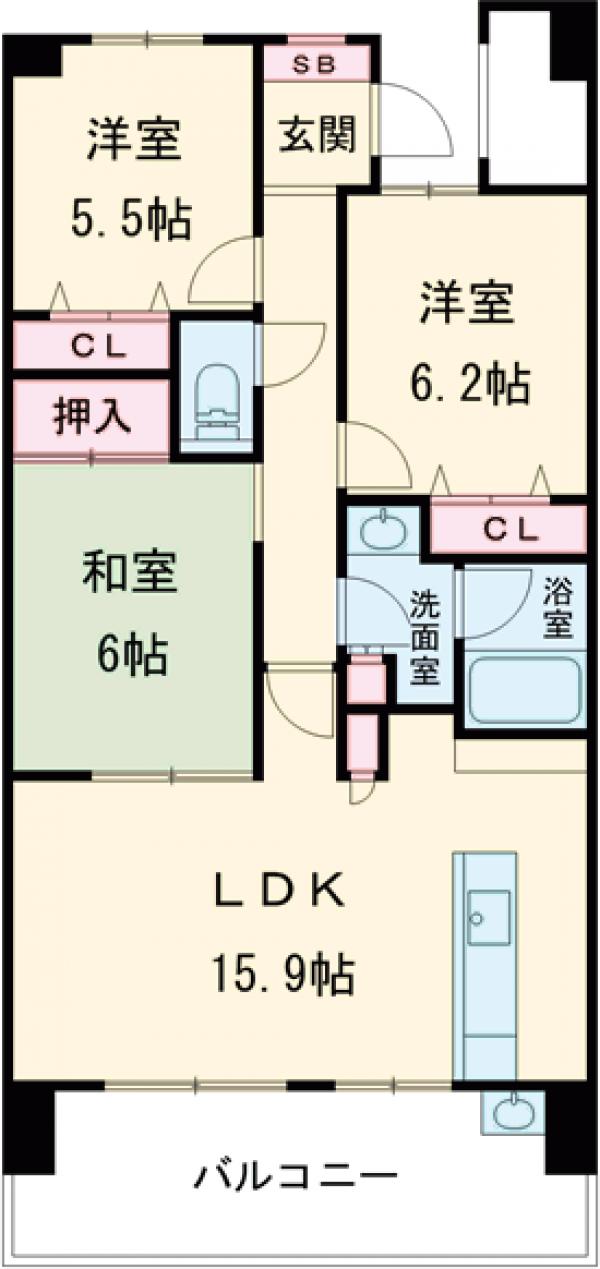 ダイアパレス高崎東町の間取り