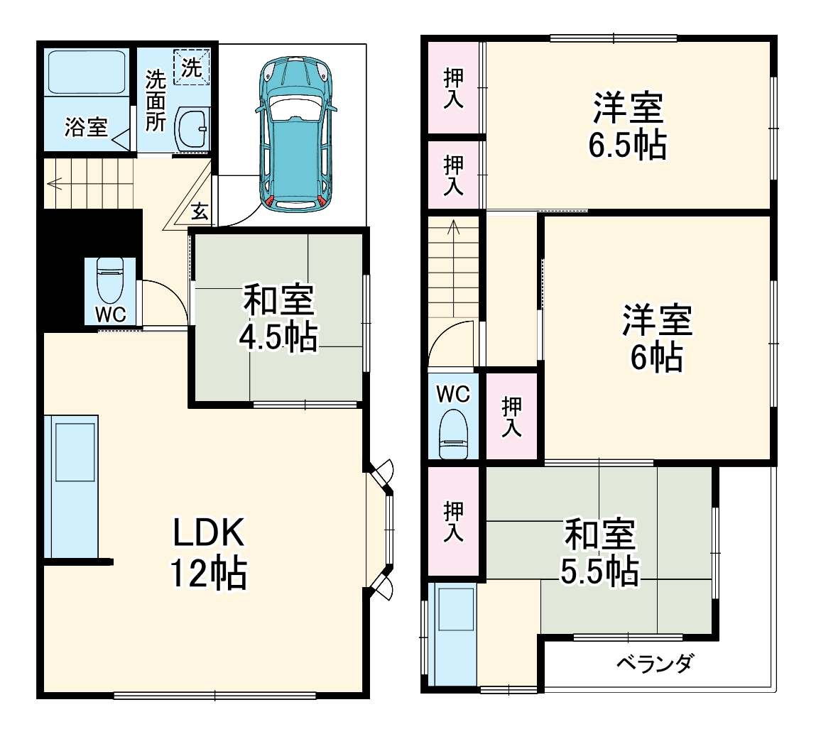 ふじみ野市大井中央戸建の間取り