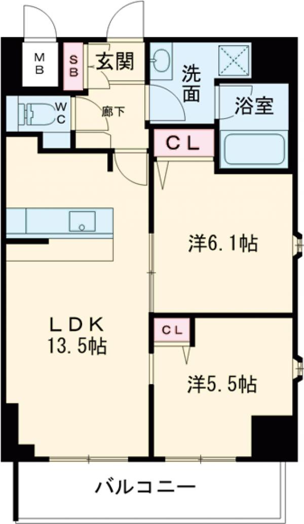 スプランディッド大山の間取り