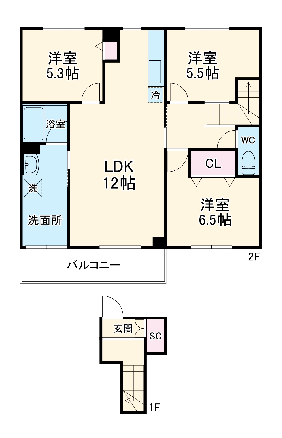 エスリーアアオの間取り